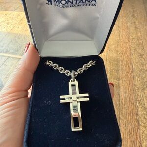 Montana Silversmiths Silver Cross Pendant Necklace